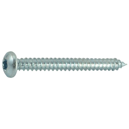 Midwest Fastener Sheet Metal Screw, #12 x 2 in, Zinc Plated Steel Pan Head Torx Drive, 12 PK 37087
